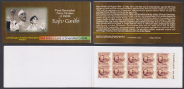 Inde India 2009 Mint Stamp Booklet Rajiv Gandhi, Jawaharlal Nehru, Politician, Political Leader, Prime Minister - Autres & Non Classés