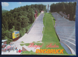 CPM CARTE POSTALE LE TREMPLIN OLYMPIQUE DE SAUT A SKI DU BERGISEL   ( INNSBRUCK - AUTRICHE  ) - Olympische Spelen