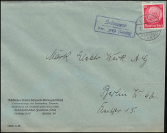 Landpost Scheuno über Forst Lausitz Auf Brief FORST LAUSITZ LAND 7.9.38 - Briefe U. Dokumente