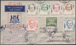 Flugpost KLM Niederlande - Südafrika Brief AMSTERDAM 1.10.46 Nach Johannesburg - Airmail