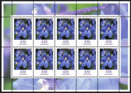 2435 Blumen 430 Cent Feldrittersporn - Zehnerbogen ** Postfrisch - 2001-2010