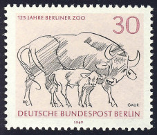 340 Zoo 30 Pf Aus Block 2, Gaur ** - Neufs