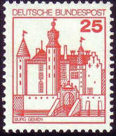 996 Burgen Und Schlösser 25 Pf Gemen, NEUE Fluoreszenz, Postfrisch ** - Neufs