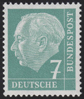 181x Wv Heuss 7 Pf Geriffelte Gummierung ** Postfrisch - Unused Stamps