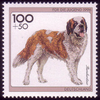 1838 Jugend Hunderassen 100+50 Pf Bernhardiner ** - Unused Stamps