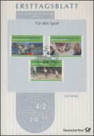 ETB 13+13a/2003 Sport FIFA Weltmeisterschaft, 2 Blätter Mit 5 Marken Komplett - 2001-2010