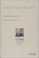 ETB 31/1995 Franz Josef Strauß, Politiker - 1991-2000