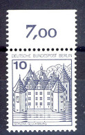 532 Burgen U.Schl. 10 Pf Oberrand ** Postfrisch - Neufs