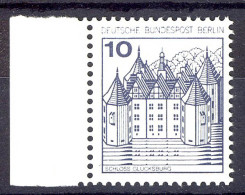 532 Burgen U.Schl. 10 Pf Seitenrand Li. ** Postfrisch - Nuovi
