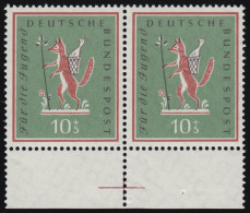 286 Jugend Volkslieder 10 ** Passerkreuz, Paar Unten - Unused Stamps