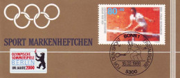 Sport 1988 Tennis 80 Pf, 6x1354, Mit Aufkleber BERLIN, SSt Bewerberstadt Olympia - Other & Unclassified