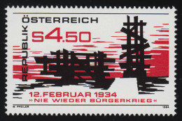 1766 "Nie Wieder Bürgerkrieg", Mahnmal, Wöllersdorf,  4.50 S, Postfrisch ** - Unused Stamps