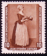 505 Gemälde 10 Pf Liotard ** - Unused Stamps