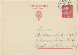 Postkarte P 50 König Gustav 15 Öre, ÖREBO 30.4.1938 Nach Berlin/Deuschland - Interi Postali