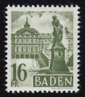Baden 6yv V Freimarke 16 Pf. ** - Bade