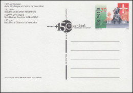 Schweiz Postkarte P 260 Republik Und Kanton Neuenburg 1996, ** Postfrisch - Ganzsachen