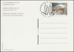 Schweiz Postkarte P 293 Tag Der Briefmarke 2002 Lyss, ESSt LYSS 19.11.2002 - Enteros Postales