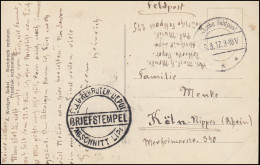 Feldpost Briefstempel Feld-Rekruten-Depot Abschnitt Lipi 6.8.17 Auf AK Sokal - Ocupación 1914 – 18