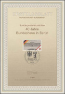 ETB 07/1990 Bundeshaus - 1er Día – FDC (hojas)