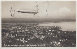 Luftbild-Ansichtskarte Friedrichshafen A.B. Mit Luftschiff Graf Zeppelin, 1.6.34 - Sonstige & Ohne Zuordnung