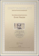 ETB 10/1989 Ernst Reuter, Politiker - 1st Day – FDC (sheets)