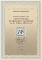 ETB 12/1988 Internationaler Währungsfonds, Weltkarte - 1e Jour – FDC (feuillets)