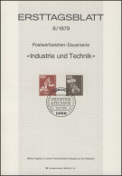 ETB 08/1979 IuT, Löffelbagger, Radlader - 1. Tag - FDC (Ersttagblätter)