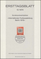 ETB 10/1979 Funkausstellung IFA, Fernsehschirm - 1e Jour – FDC (feuillets)