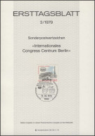 ETB 03/1979 Internationales Congress-Centrum ICC - 1e Dag FDC (vellen)