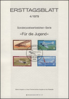 ETB 04/1979 Jugend, Luftfahrt - 1st Day – FDC (sheets)