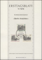 ETB 11/1978 Berlin-Ansichten, Belvedere, Shellhaus, Alt-Lichtenrade - 1e Jour – FDC (feuillets)