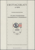 ETB 02/1978 Amerikanische Handelskammer - 1st Day – FDC (sheets)