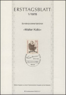 ETB 01/1978 Walter Kollo, Komponist - 1e Jour – FDC (feuillets)