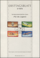 ETB 03/1978 Jugend, Luftfahrt - 1st Day – FDC (sheets)