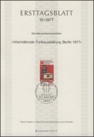 ETB 10/1977 Funkausstellung IFA, Telefon - 1. Tag - FDC (Ersttagblätter)