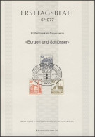 ETB 05/1977 BuS, Glücksburg, Pfaueninsel, Ludwigstein - 1st Day – FDC (sheets)