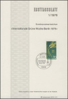 ETB 01/1976 Internationale Grüne Woche, Ähren - 1e Jour – FDC (feuillets)