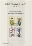 ETB 10/1975 Wofa, Alpenblumen, Enzian, Arnika, Veilchen - 1. Tag - FDC (Ersttagblätter)