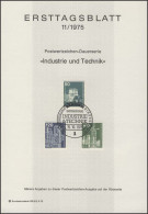 ETB 11/1975 IuT, Traktor, Chemieanlage, Großhochofen - 1° Giorno – FDC (foglietti)