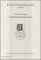 ETB 05/1975 Gymnaestrada, Berlin - 1st Day – FDC (sheets)