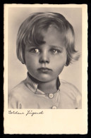 Kinder-AK Kinderportrait Mit Großen Augen, Foto-AK Goldene Jugend, HADAMAR 1937  - Altri & Non Classificati