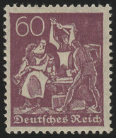 165 Freimarke Arbeiter 60 Pf Wz 1 ** - Unused Stamps