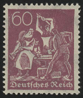184 Freimarke Arbeiter 60 Pf Wz 2 ** - Unused Stamps