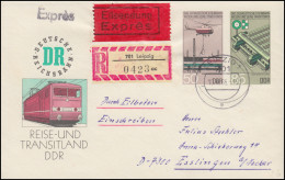 DDR U 3 Sozialistisches Eisenbahnwesen Eil-R-Brief LEIPZIG 10.5.86 N. ESSLINGEN - Sonstige & Ohne Zuordnung