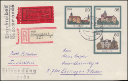 U 2 Burgen Als Eil-R-Brief SCHWARZENBERG 1.4.1986 Nach Esslingen - Altri & Non Classificati