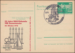 DDR P 79 BAG Philatelie VEB Zementwerke Rüdersdorf 1978, SSt RÜDERSDORF 28.10.79 - Andere & Zonder Classificatie