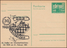 DDR P 79 Treffen Der Schachphilatelisten 1981, ** - Altri & Non Classificati