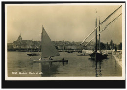 Foto-AK: Genf Mit Stadt Und Hafen-  Segelschiffe Und Segelboote, Ungebraucht - Otros & Sin Clasificación