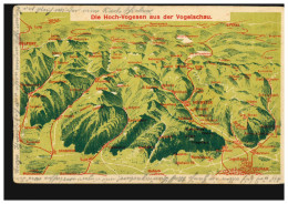 AK Die Hoch-Vogesen Aus Der Vogelschau, Feldpost LOGELBACH 2.10.1914 - Other & Unclassified