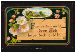 AK Landschaftsidylle Mit Psalm Jes. 43,1 Auf Feldpostkarte ESSLINGEN 7.8.1916  - Other & Unclassified